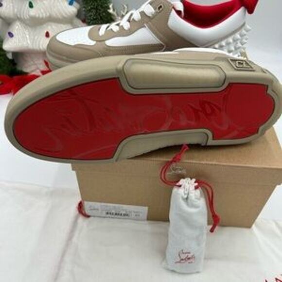 Men's Christian Louboutin Astroloubi low top sneakers Leather trimmed size 45 - Picture 5 of 11